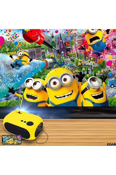 SIKS Videoproiector portabil EDAR, Full HD 1080P, distanță maximă de proiecție 2,8 m, LED, porturi AV