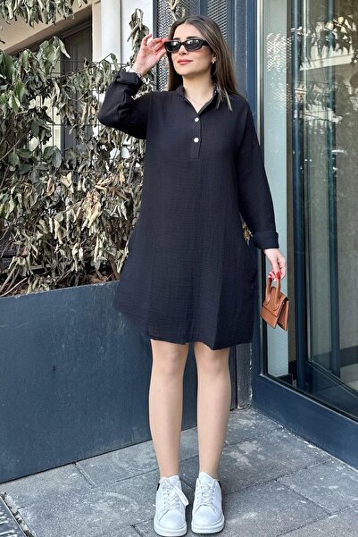 NEW LAVİVA Γυναικείο Μαύρο Φόρεμα - 700-3520