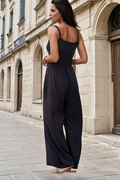 NEW LAVİVA Women's Black Jumpsuit - 700-K7424