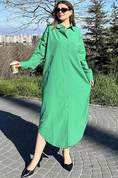 NEW LAVİVA Rochie verde pentru femei - 700-3555