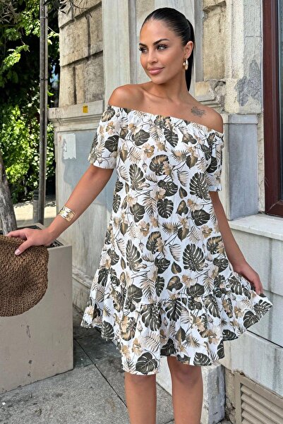 NEW LAVİVA Γυναικείο Χακί Φόρεμα - 700-3633