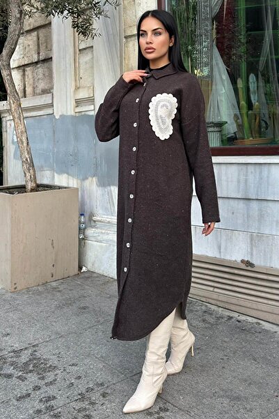 NEW LAVİVA Γυναικείο Καφέ Φόρεμα - 700-3693