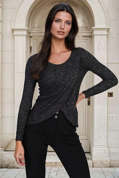 NEW LAVİVA Women's Anthracite Blouse - 700-2453
