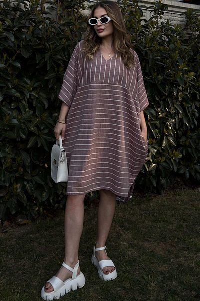 NEW LAVİVA Rochie de damă Bordeaux - 700-3340
