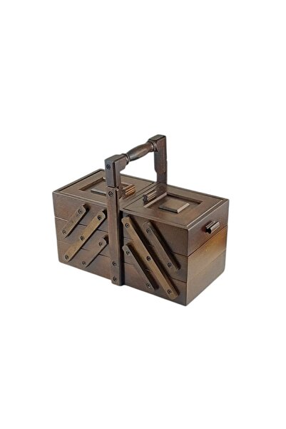 hiçdurmaal Büyük Boy Ahşap Dikiş Kutusu 1 Adet