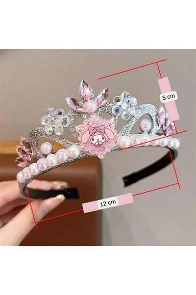 darko Sanrio Kuromi Melody Black Purple Crown Stone Hair Band Girl Child Kuromi Crown Gift Gift