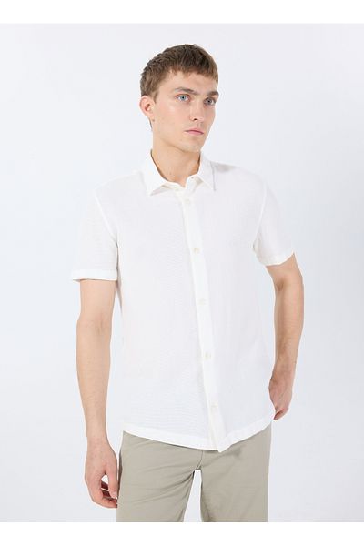 Lee Relaxed Off-White Men's Shirt L2510286102 Relaxed Fit Shirt
