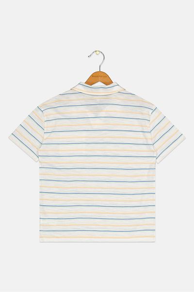 GAP Kids Boy Splite Neck Short Stripe Polo Shirts, Multicolor