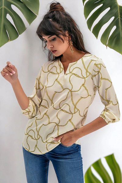 NEW LAVİVA Women's Ecru Blouse - 700-t4009-5050