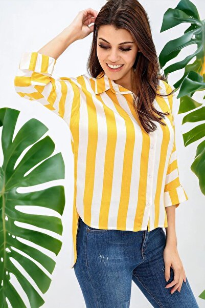 BEES JEANS Γυναικείο Ριγέ Πουκάμισο - 700-K4026