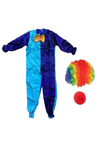 evimdeyokyok Child Clown Costume Wig and Toe 13-14 Years Old Model 6