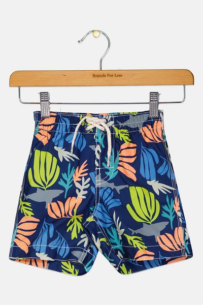 GAP Toddlers Boy Drawstring Graphic Print Shorts, Multicolor