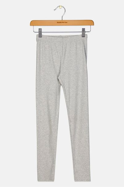 GAP Kids Girl Heather Leggings, Light Grey