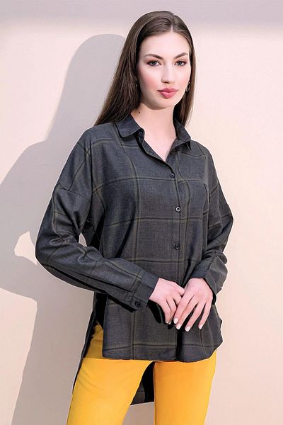 NEW LAVİVA Γυναικείο καρό πουκάμισο - 700-3268