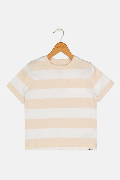 GAP Toddlers Boy Short Sleeves Yarn And Dye T-Shirts, Multicolor