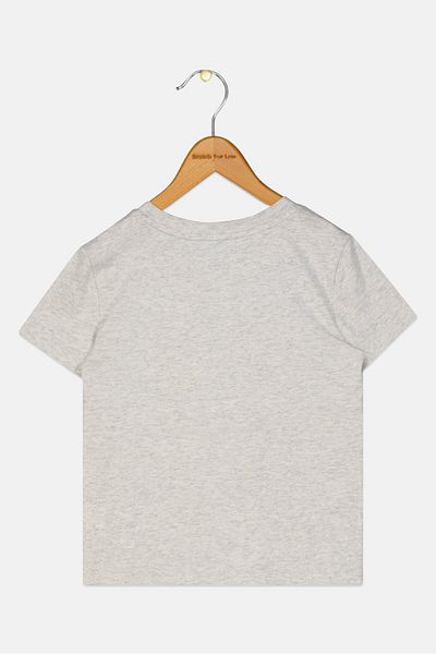 GAP Kids Girl Graphic Print Short Sleeves T-Shirt, Light Grey