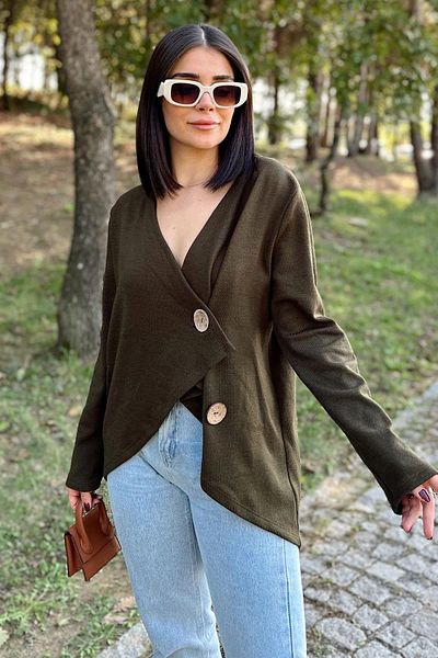 NEW LAVİVA Women's Khaki Cardigan - 700-3328