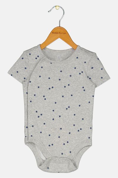 GAP Toddlers Boy Allover Print Bodysuits, Grey
