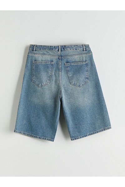 LC Waikiki Blugi LCW Pantaloni scurti de jeans pentru bărbați, cu potrivire confortabilă