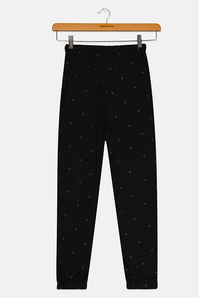 GAP Kids Girl Allover Print Jogger Pants, Black