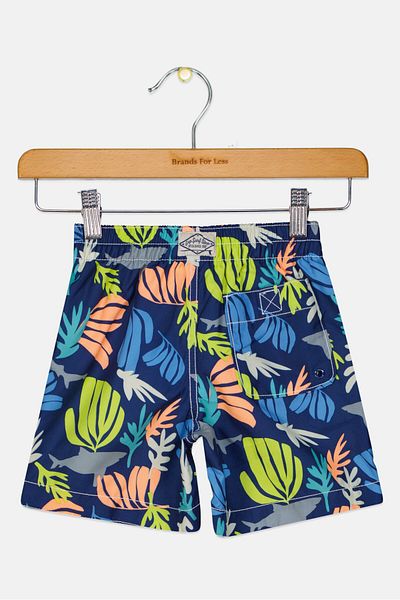 GAP Toddlers Boy Drawstring Graphic Print Shorts, Multicolor