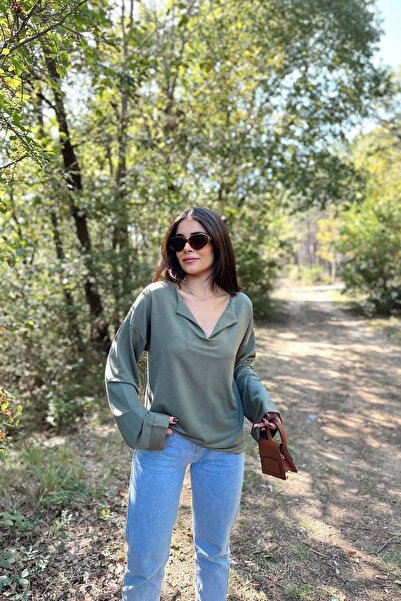 NEW LAVİVA Women's Khaki Blouse - 700-3470