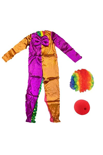 Skygo زي المهرج للأطفال شعر مستعار وأنف 13-14 سنة موديل 7