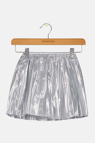 GAP Kids Girl Metallic Skirt, Silver