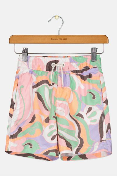 GAP Kids Boy Allover Print Drawsting Basic Shorts, Multicolor