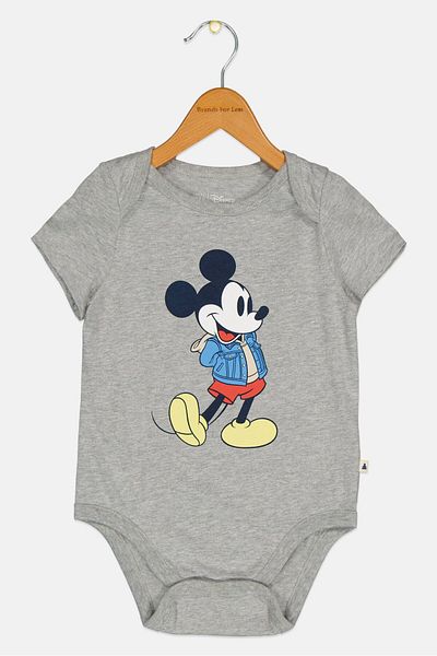 GAP x Disney Toddlers Girl Graphic Print Romper, Light Grey