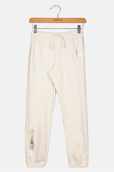 GAP Disney X Gap kids Girl Graphic Print Drawstring Sweatpants, Beige