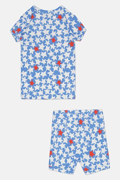 GAP Toddlers Boy 2Pcs Allover Print Top And Pajamas Sleepwear Set, Multicolor