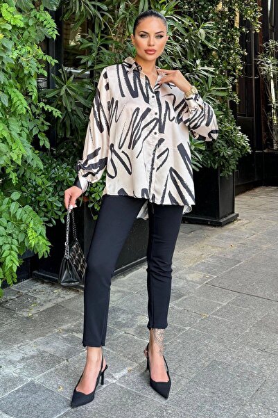 NEW LAVİVA Cămașă bej pentru femei - 700-3344