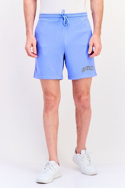 GAP Men Graphic Print Basic Shorts, Light Blue