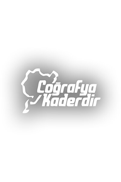 Reysa Tasarım Geography Is Destiny Car Sticker 17X17 cm White