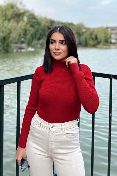 NEW LAVİVA Women's Red Knitwear - 700-K7524