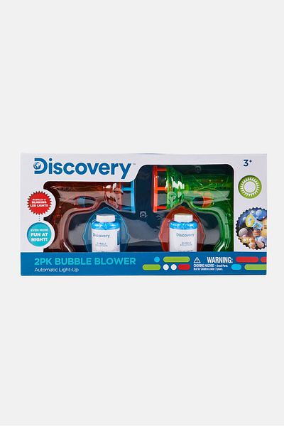 Discovery Kids 2 Pieces Bubble Blower With Automatic Light-Up