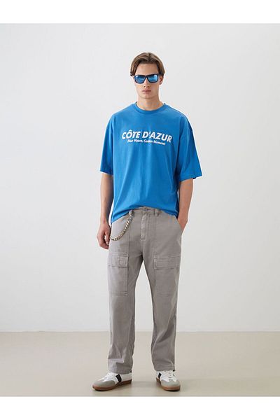 LC Waikiki Tricou pentru bărbați din bumbac pieptănat cu imprimeu XSIDE