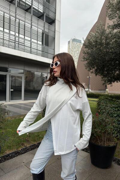 NEW LAVİVA Women's Beige Knitwear Blouse - 700-3513