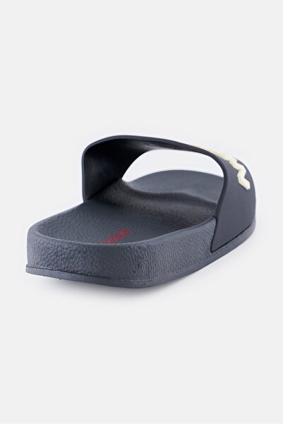 Nordland Men Brand Logo Slip On Slides, Dark Grey