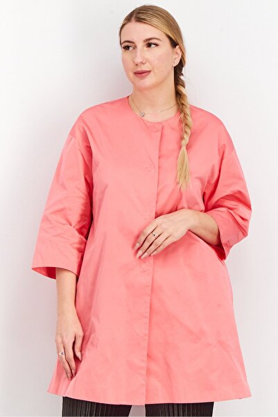 TWINSET Women Plain Belted Midi Dress, Pink