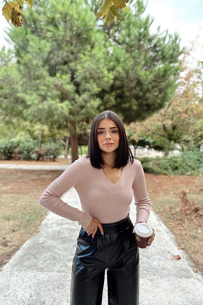 NEW LAVİVA Women's Dusty Rose Blouse - 700-K7528