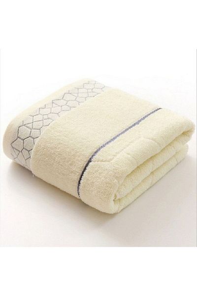 Generic Large Pure Cotton Bath Towel White 70X140cm