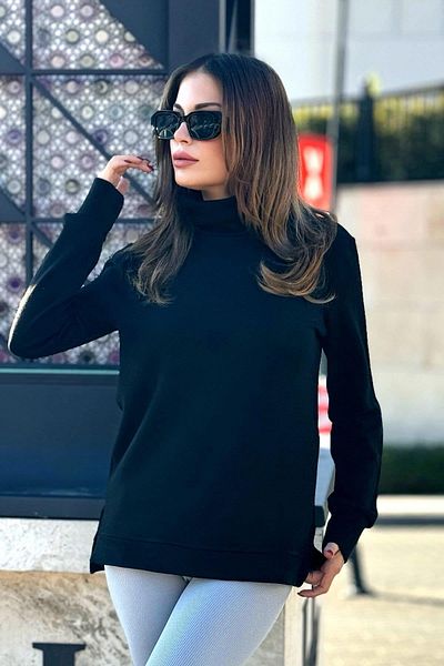 NEW LAVİVA Women's Black Sweater - 700-3501