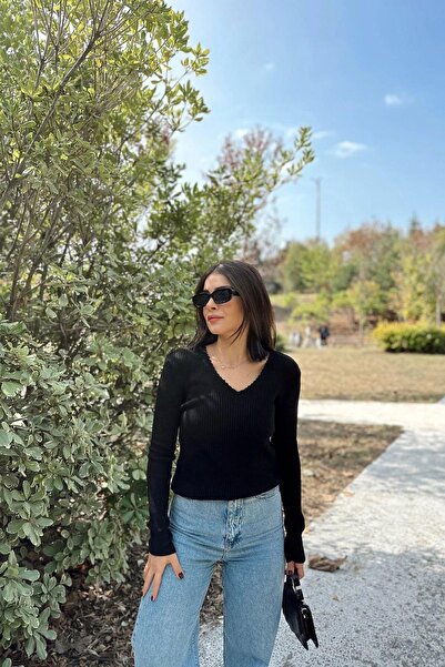 NEW LAVİVA Women's Black Blouse - 700-K7528