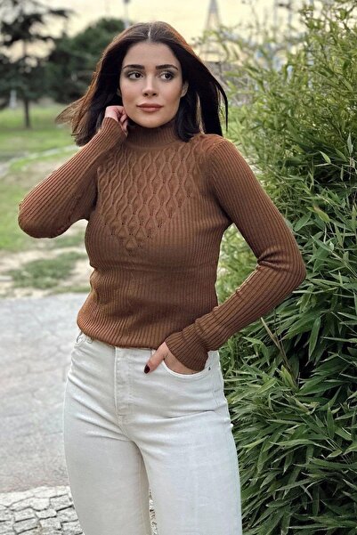 BEES JEANS Γυναικεία Καφέ Πλεκτά - 700-K7529