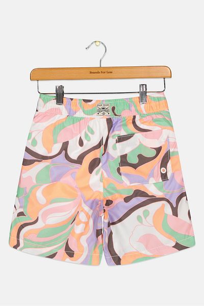 GAP Kids Boy Abstract Print Drawstring Board Shorts, Multicolor