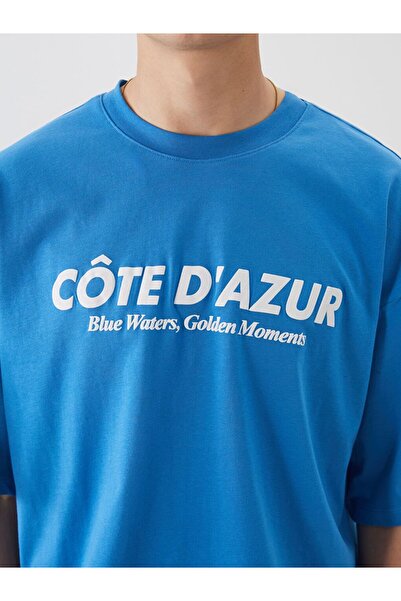 LC Waikiki Ανδρικό μπλουζάκι XSIDE Crew Neck με στάμπα χτενισμένο βαμβακερό