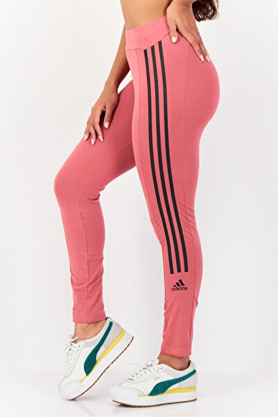 adidas Women Tight Fit Brand Logo Training Leggings, Mauve