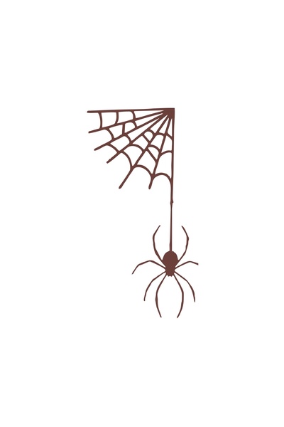 Reysa Tasarım ملصق سيارة عنكبوت متدلي من الشبكة مقاس 17 × 17 سم بني